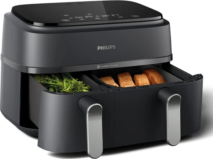 Fritezë me ajër të nxehtë Philips 3000 series Dual Basket, Karbon