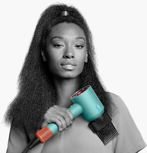 Tharëse flokësh Dyson Supersonic Nural, 1600 W, 13.3 l/s, Blu, Portokalli