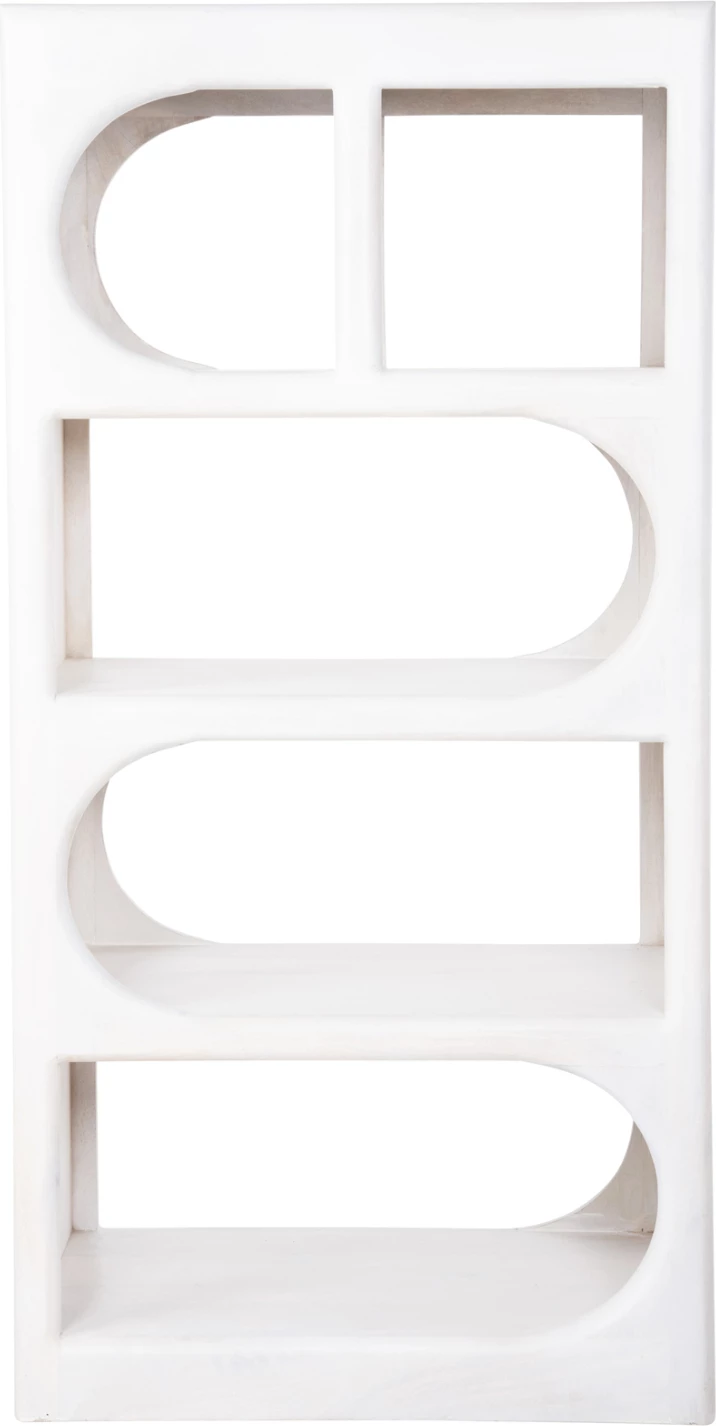 Tallboy HANDYR dru mango i bardhë 60x35x120H cm