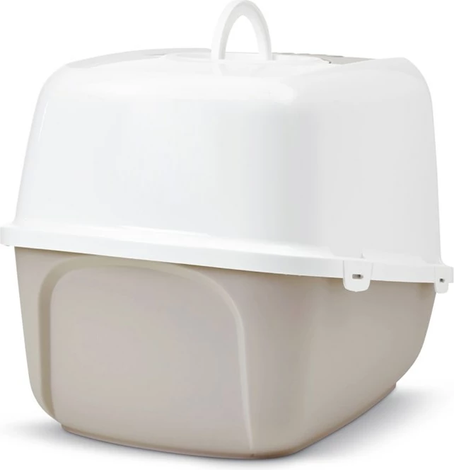 Kuti rëre për mace SAVIC Nestor Jumbo, e mbuluar, 66.5x48.5x46.5 cm, 1 copë, Bardhë-Kafe