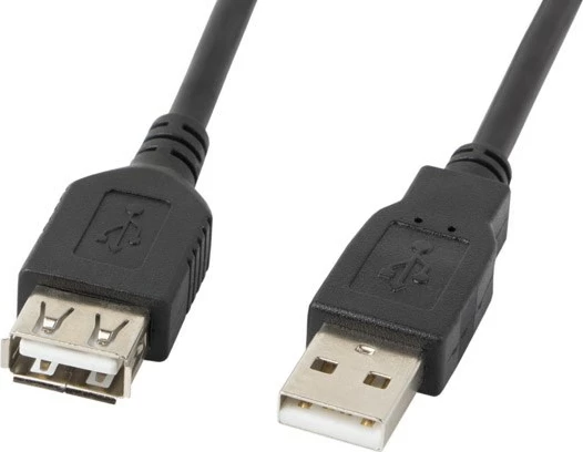 Kabllo USB Lanberg, CA-USBE-10CC-0030-BK, type-A, 3m, e zezë