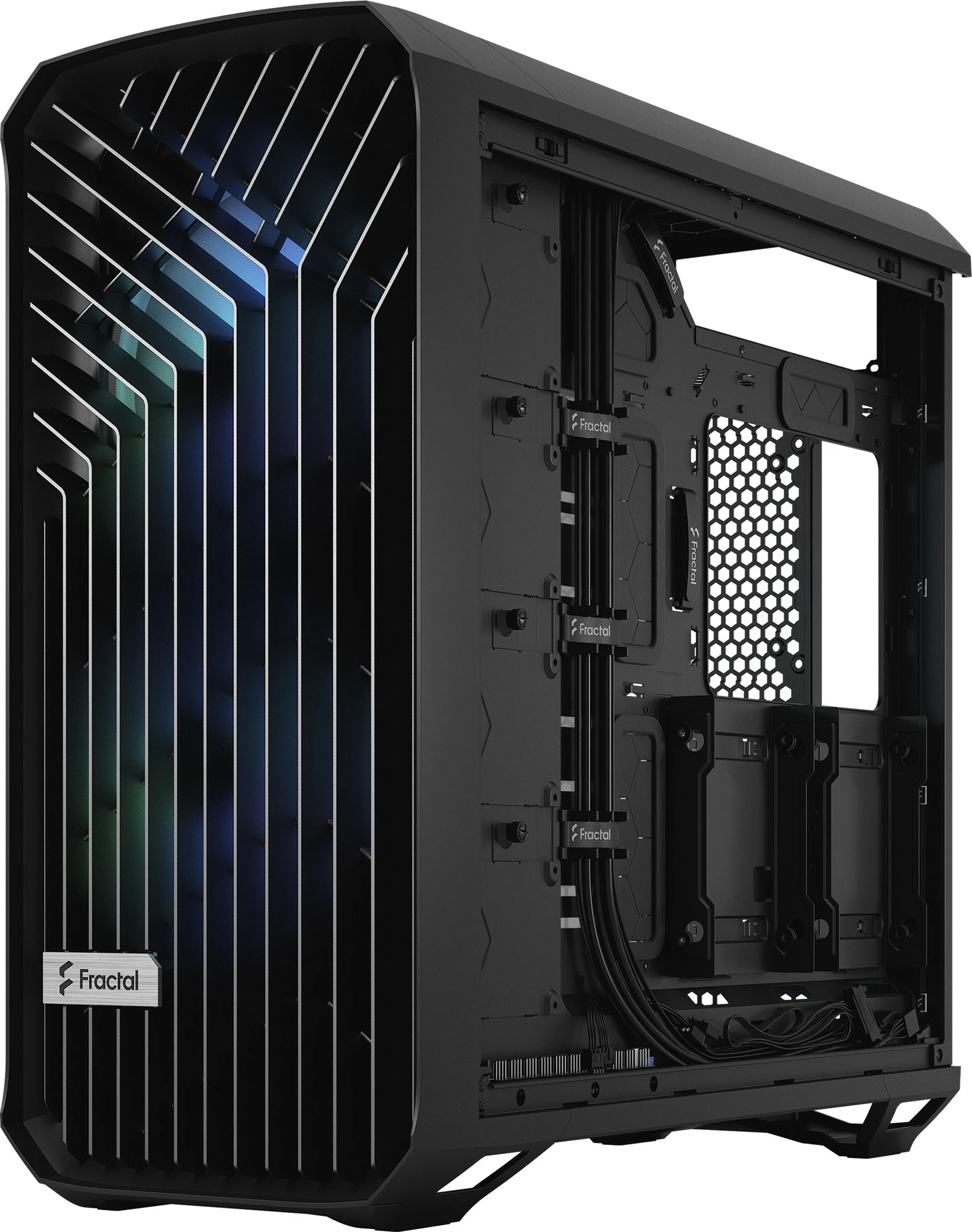 Kasë Fractal Design Torrent, Tower, PC, ATX, EATX, ITX, micro ATX, SSI CEB, Tempered glass, Gaming, e zezë