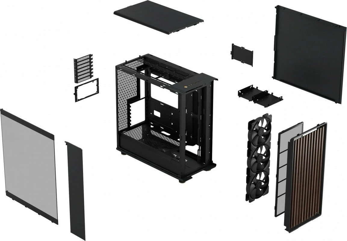 Kasë Fractal Design North XL Charcoal Black TG Dark, Midi Tower, e zezë