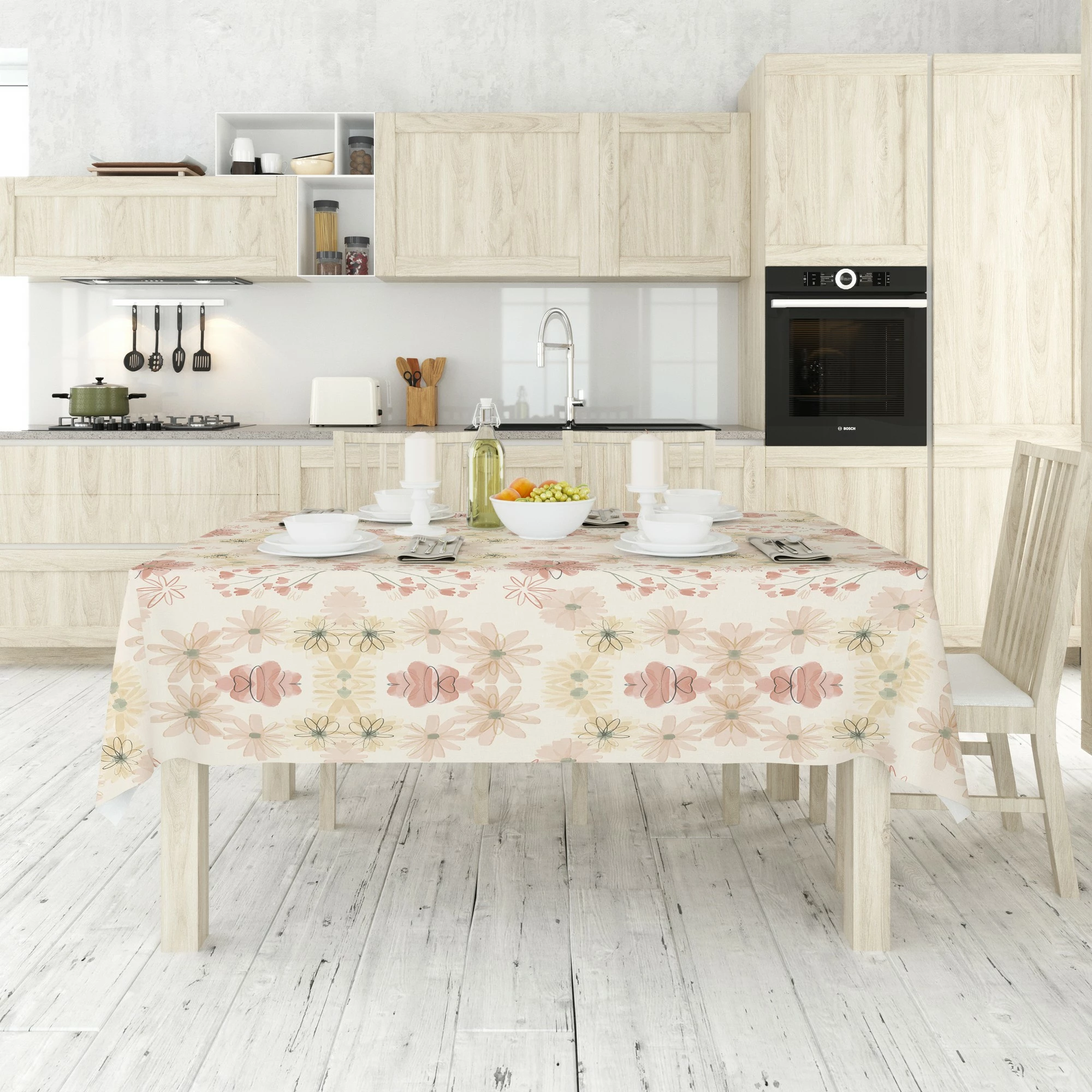 Mbulesë tavoline Hermia, shumëngjyrëshe, Asr-tblclt25-14, 140x220cm