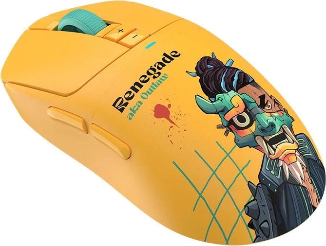 Maus A4Tech Bloody R72 ULTRA DUO Renegade Sunset, wireless, RGB, i verdhë