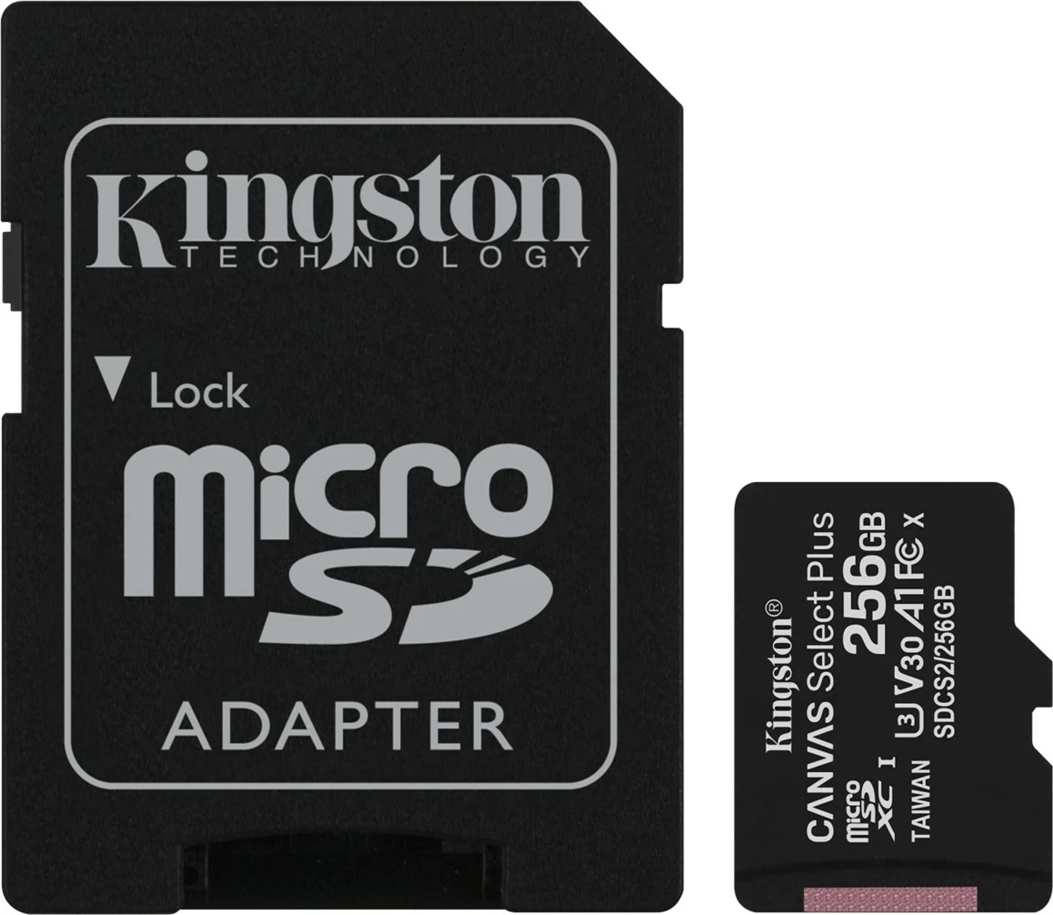 Memorie kartë Kingston,  256 GB MicroSDXC Class 10 UHS-I