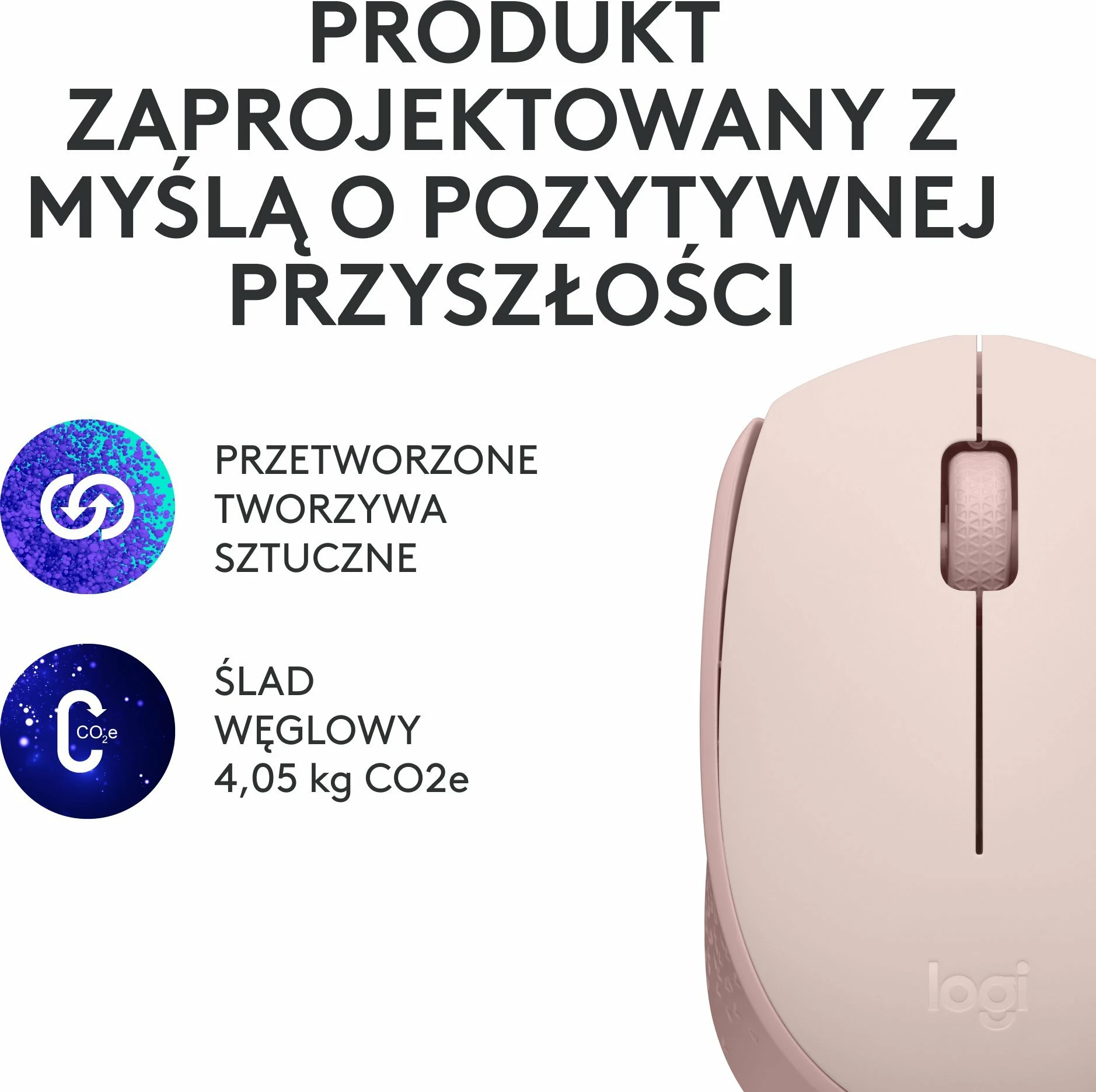 Maus Logitech M171 (910-006865) pa kabllo 2.4GHz 1000 DPI me marrës USB, rozë