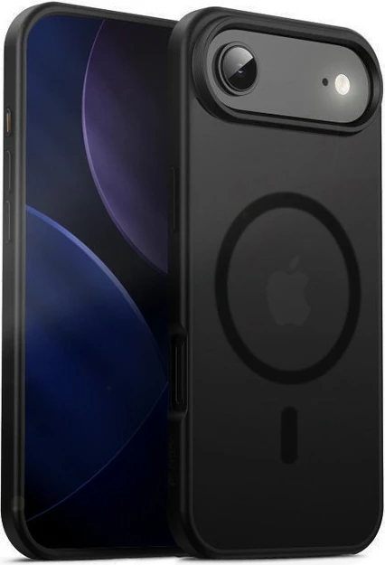 Mbështjellës telefoni CRONG Hybrid Frost MAG Cover CRGHFMIP1766ABLK, MagSafe me 37 magnetë N52, polikarbon, për iPhone Air, e zezë