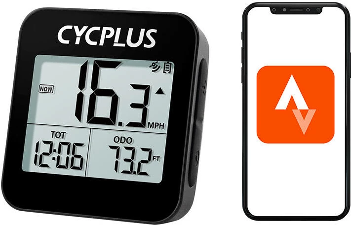 Kompjuter biçiklete Cycplus G1, GPS, IPX6, i zi