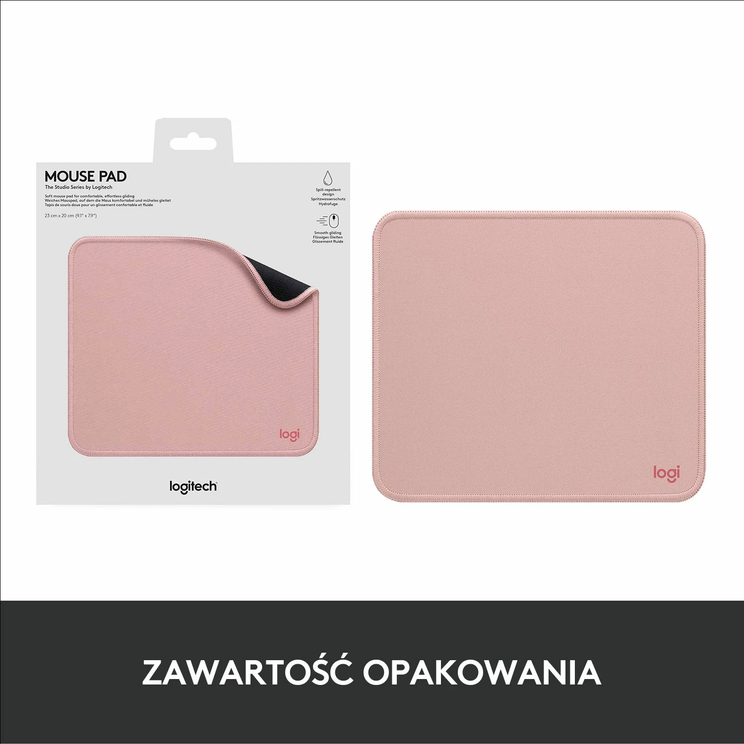 Mauspad Logitech Studio Series 956-000050 23x20cm 3mm Darker Rose
