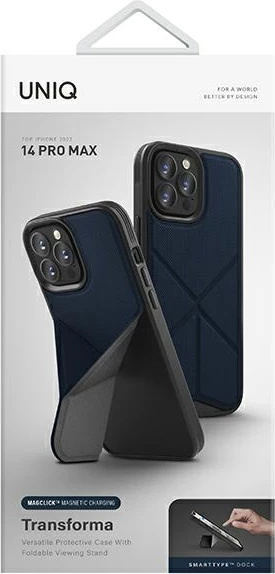 Mbështjellës UNIQ Transforma Magclick për iPhone 14 Pro Max, silikon, kaltër