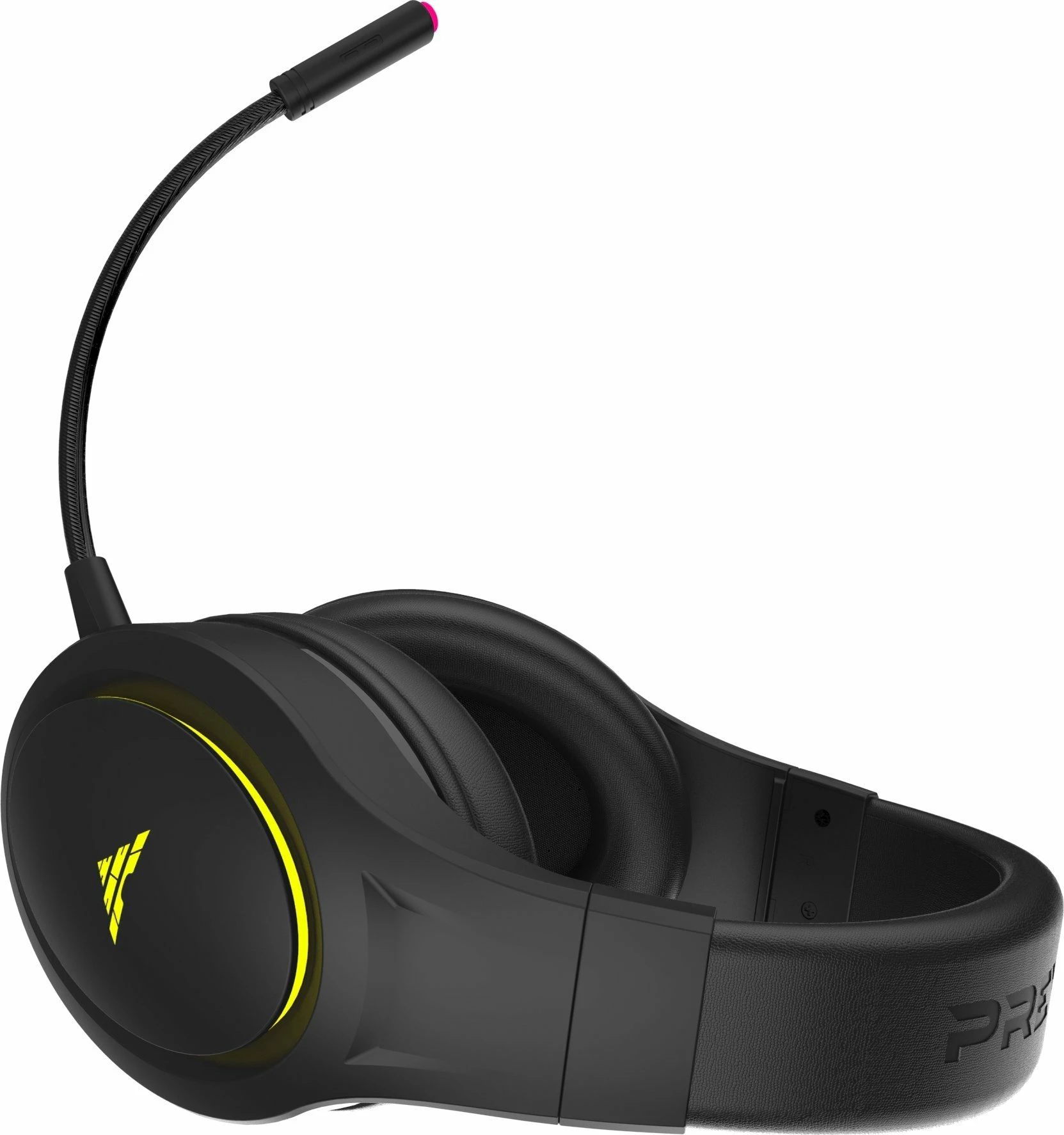 Kufje gaming PREYON Hurricane Fly PHF40B wireless 7.1 RGB me mikrofon të shkëputshëm, të zeza