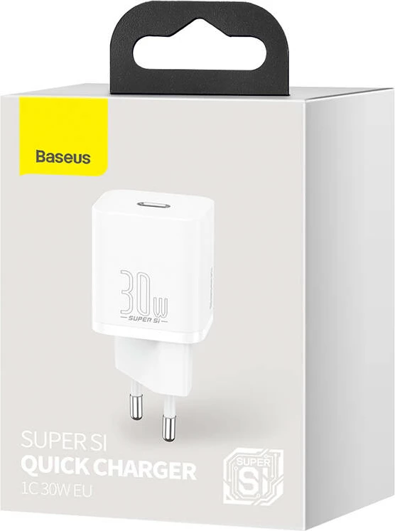 Karikues i shpejtë Baseus Super Si 1C, 30W, USB-C, i bardhë
