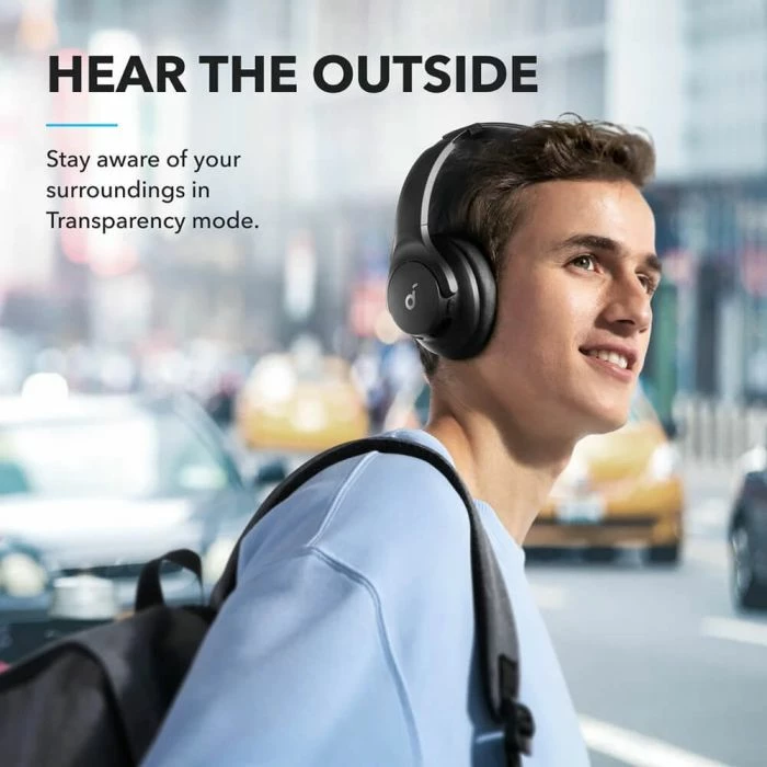 Kufje over-ear ANKER Soundcore Q20i (A3004G11), Bluetooth 5.0, Hybrid ANC, 60h bateri, Hi-Res/AUX, USB-C, të zeza