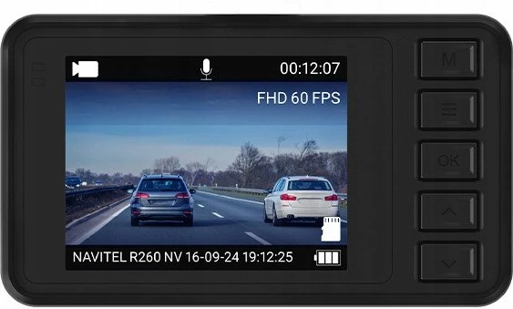Kamerë dashcam Navitel R260 NV, Full HD 1080p 60fps, kënd 140°, microSD deri 256GB, Night Vision, e zezë, set me mbajtëse + karikues veture