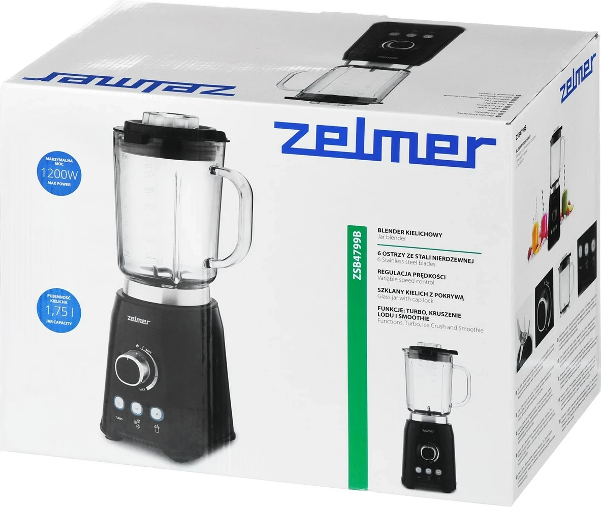 Blender Zelmer ZSB4799B, 1.75 l, 1200 W, E zezë