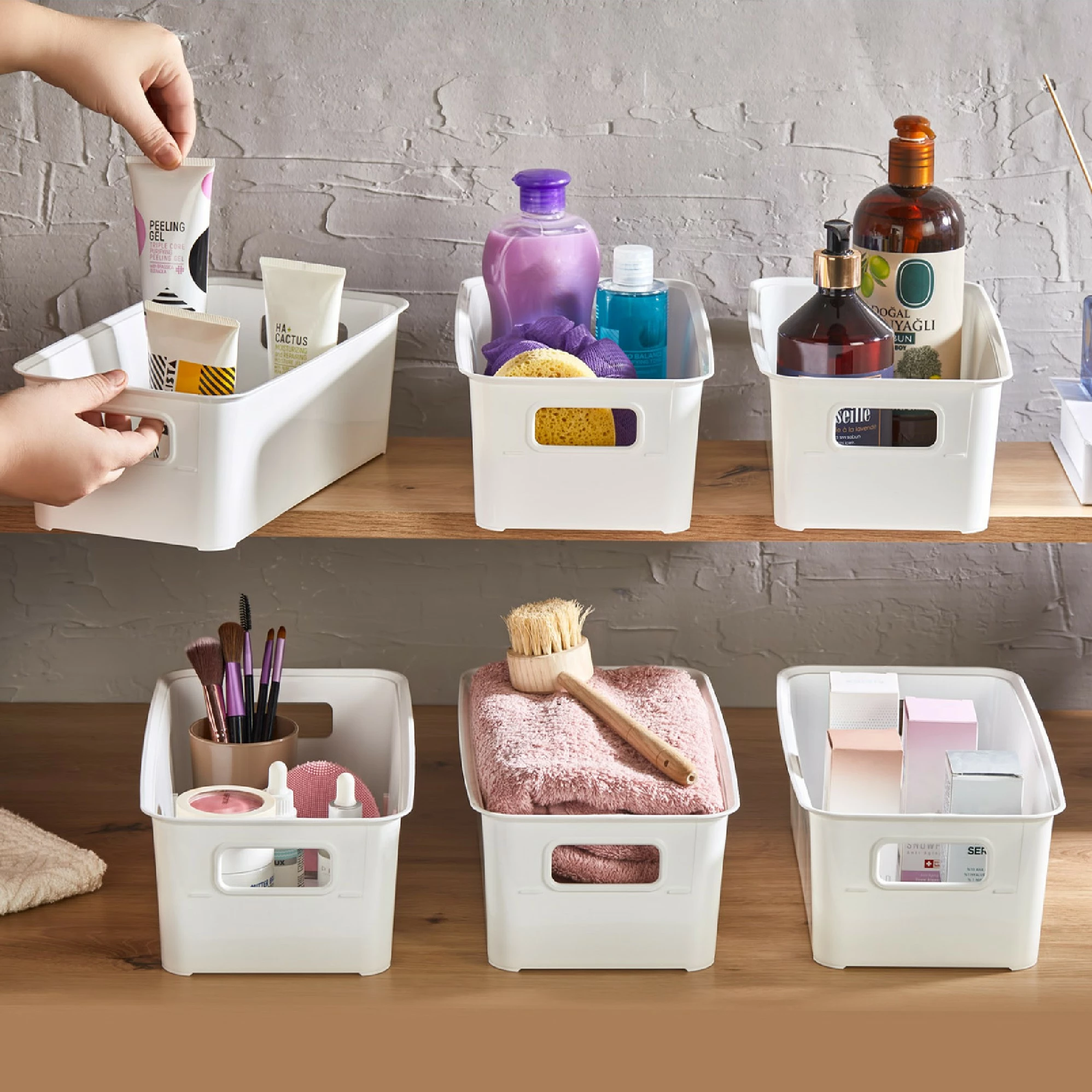 Set organizues për frigorifer, 6 copë, Hermia, Ss6Libin, ngjyrë e bardhë