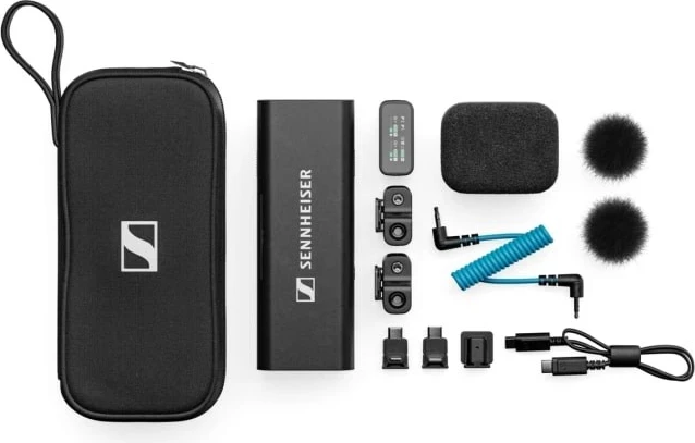 Mikrofon pa tela Sennheiser PROFILE WIRELESS, set 2-kanalësh, 2.4 GHz, kondensator, Omnidireksional, i zi