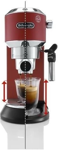 Aparat për kafe DeLonghi Dedica EC 685, 1350 W, e kuqe