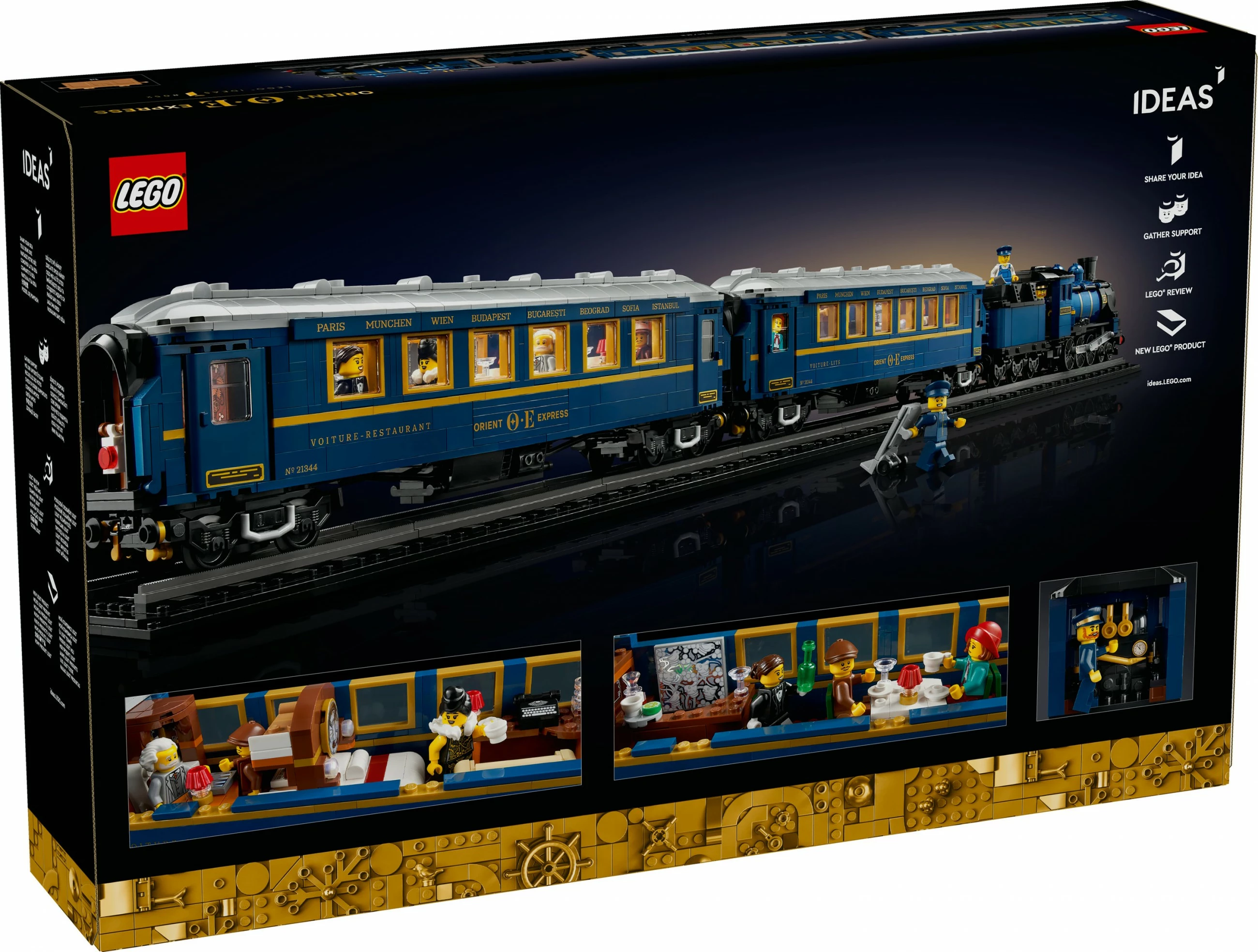 Set ndërtimi LEGO Ideas Orient Express, 2540 pjesë, shumëngjyrësh