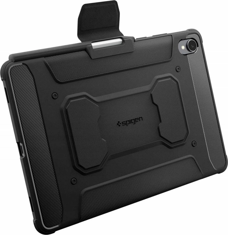 Mbështjellës flip Spigen Rugged Armor Pro për Samsung Galaxy Tab S11 11.0 X730/X736, TPU, me stand të integrum, i zi