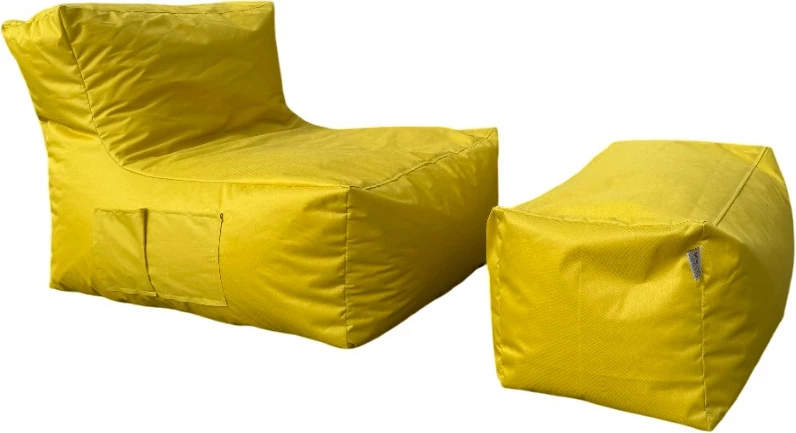 Set bean bag (2 copë), Atelier del Sofa, XXL Sedir, e verdhë