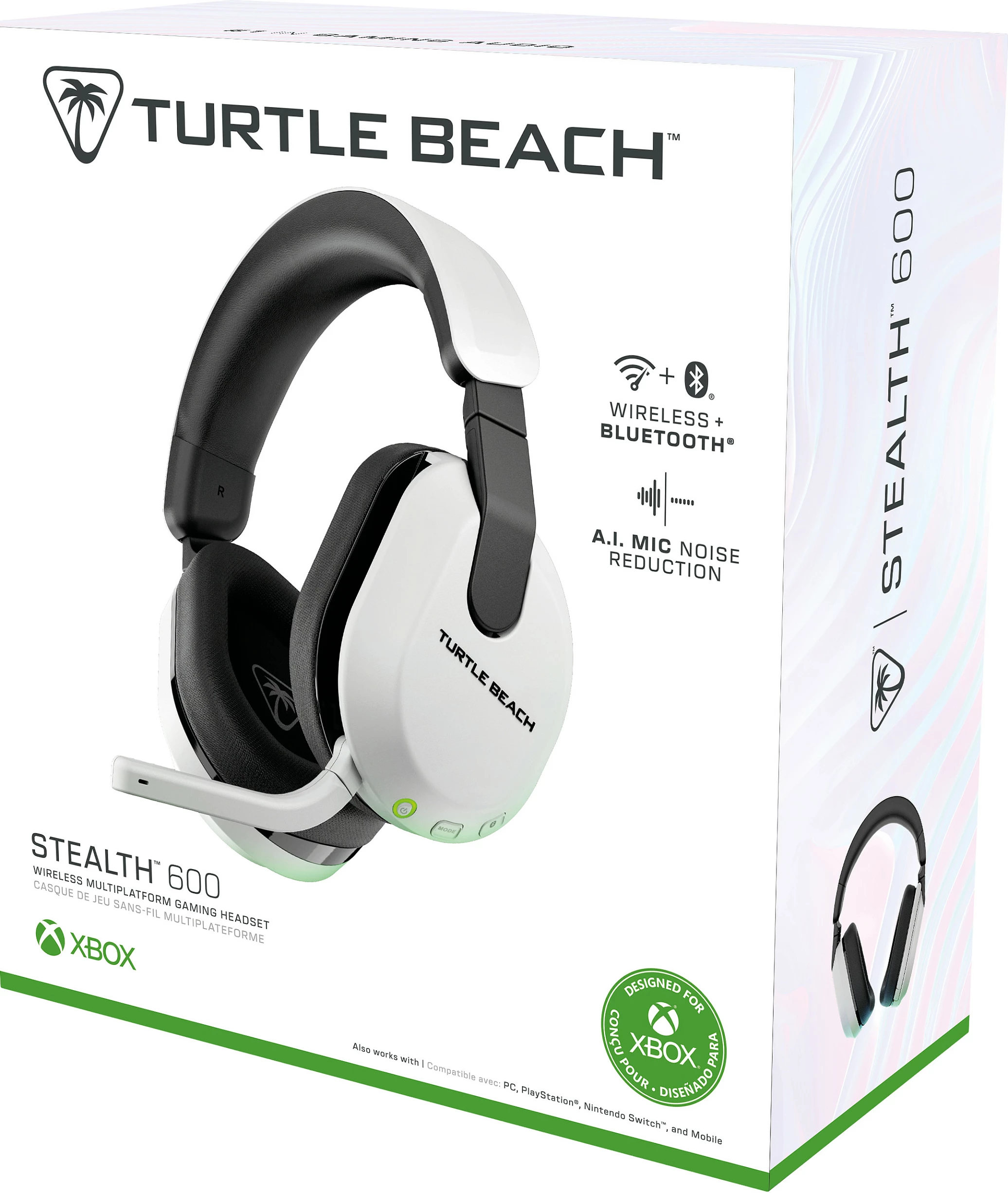 Kufje gaming Turtle Beach Stealth 600 Gen 3, wireless, për Xbox, 80 orë bateri, bardhë