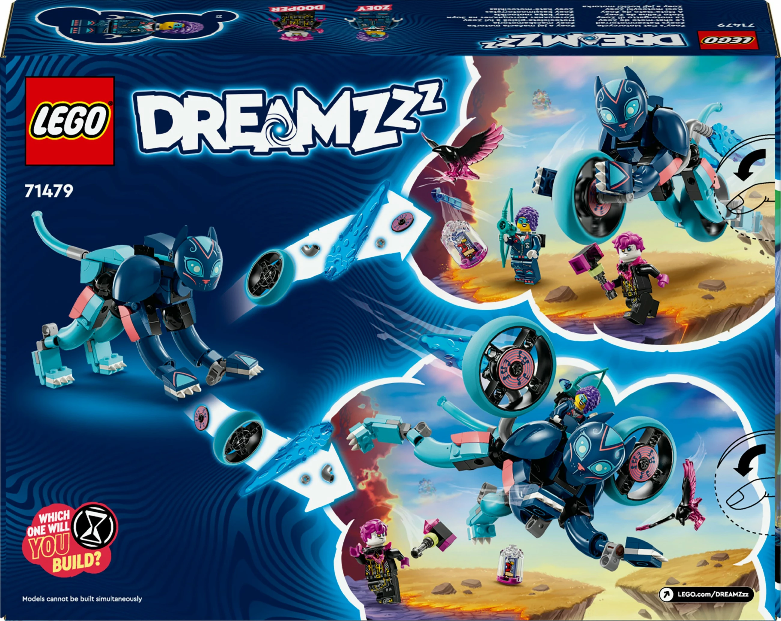 Set ndërtimi LEGO DREAMZzz 71479 Zoey's Cat Motorcycle, 226 pjesë, shumëngjyrësh