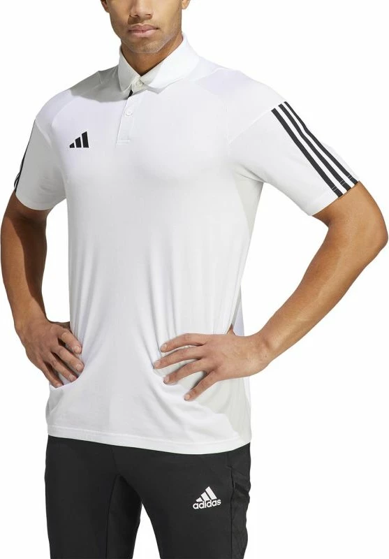 Maicë adidas Tiro 23 Competition Polo për meshkuj, e bardhë