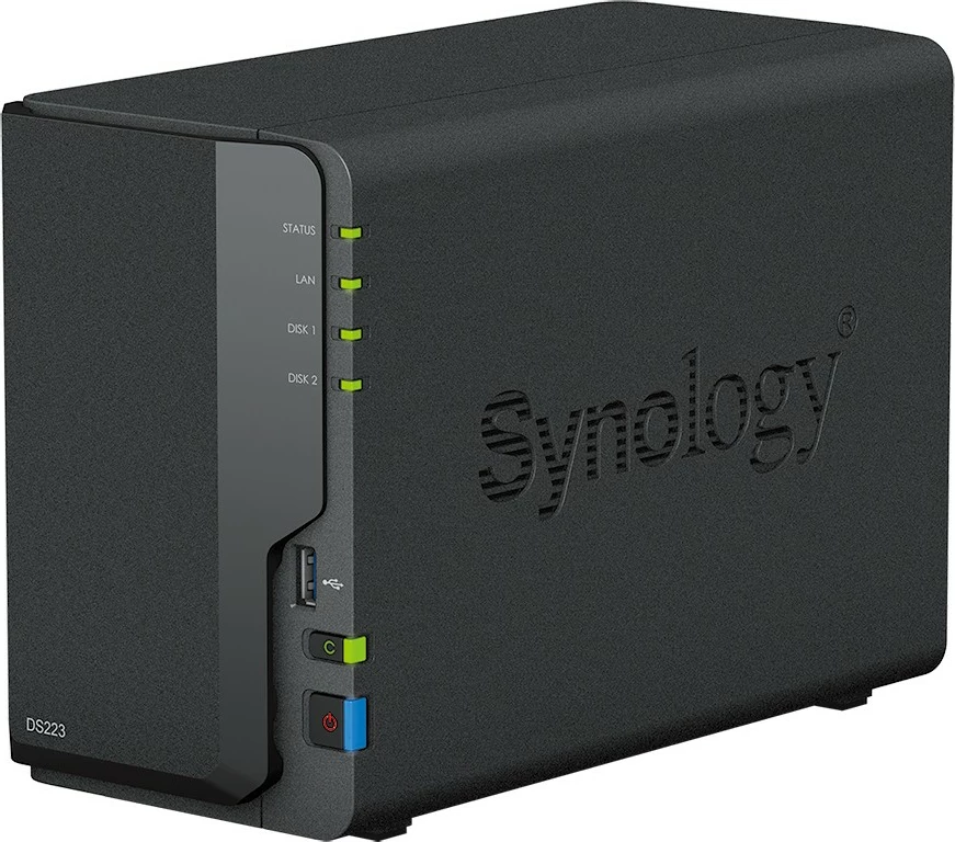 NAS Synology DiskStation DS223, Desktop, Realtek RTD1619B, 2 GB, DDR4