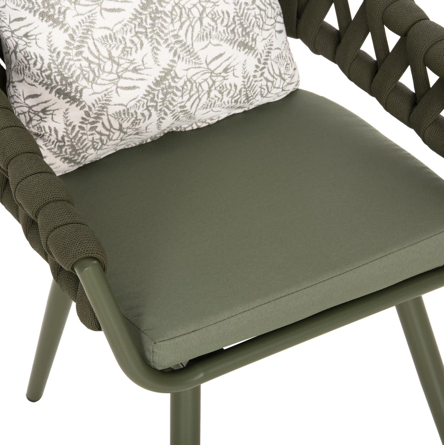 Karrige alumini CAMDEN FH6141.09 jastëk shpine me dizajn print-dritë ulliri 56x60x72-87Hcm
