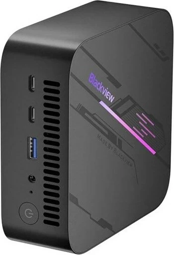 Kasë mini PC Blackview MP100, Ryzen 7-5825U, 16 GB RAM, 1 TB SSD, Windows 11 Pro, e zezë