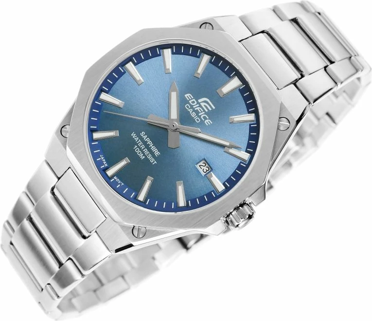 Orë dore për meshkuj Casio Edifice EFR-S108D-2AVUEF, argjendtë/kaltër, me kuti