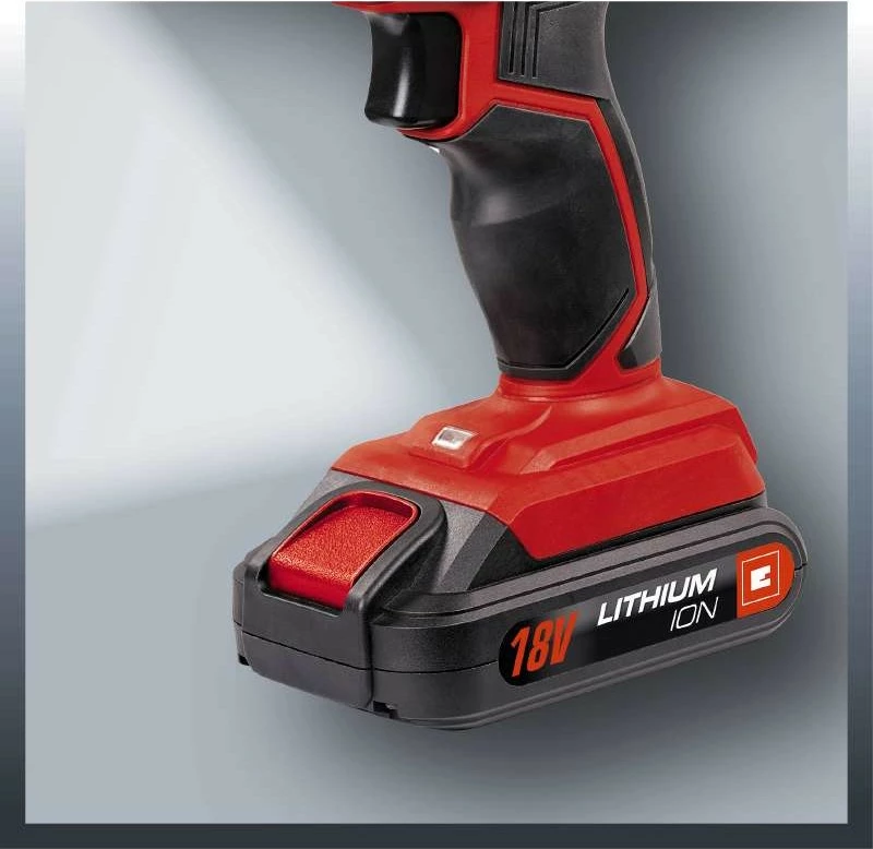 Shpuese/pistole Einhell TC-CD 18-2 Li, 18V, 2 bateri, Li-Ion, e zezë/e kuqe