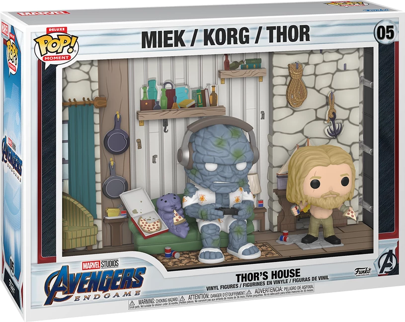 Figurinë vinyl Funko POP! Moment Deluxe Marvel "Thor’s House" #05 (Miek/Korg/Thor)