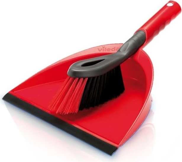 Set lopatë me furçë Vileda 2-në-1, 141742, e zezë/e kuqe