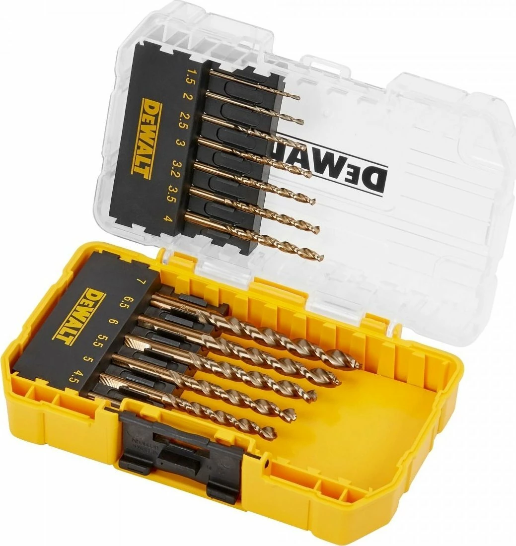 Set maje shpimi për metal DeWalt DT70710 Extreme 2, 13 copë (1.5–7 mm), me kuti