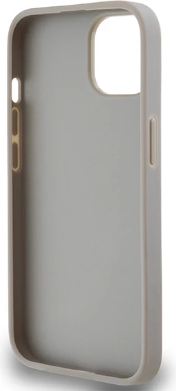 Mbështjellës DKNY Mono Stripe & Metal Logo për iPhone 15/14/13, 6.1", Bezhe