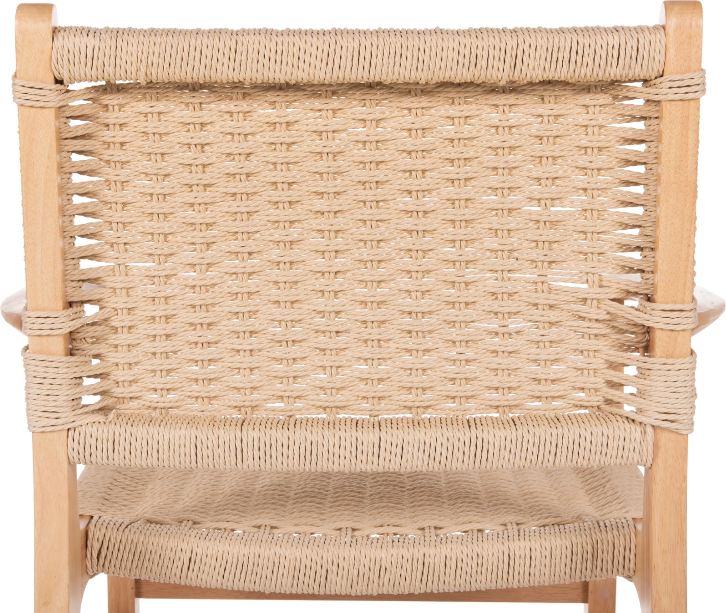 Karrige me krahë FH9331.01, për brenda, druri gome, sedilje me litar, 61x56x83 cm