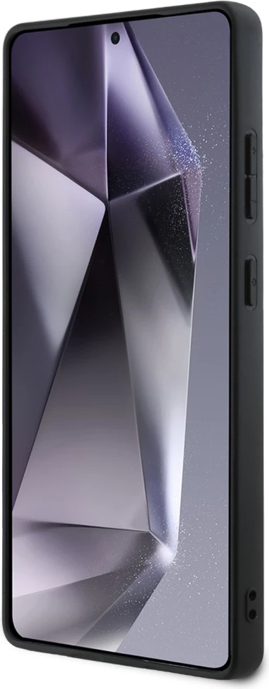 Mbështjellës Mercedes Leather Debossed Lines MagSafe për Samsung Galaxy S25 Ultra, Kaltër