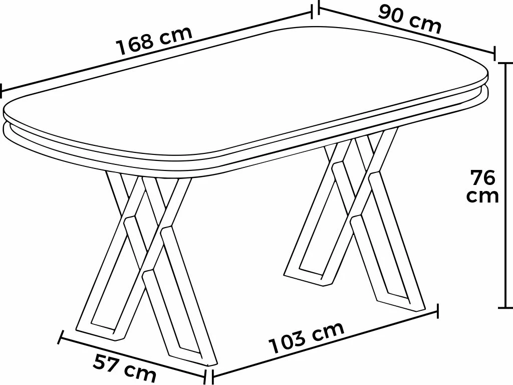 Tavolinë ngrënieje Hanah Home, Zae, mermer i zi, krom