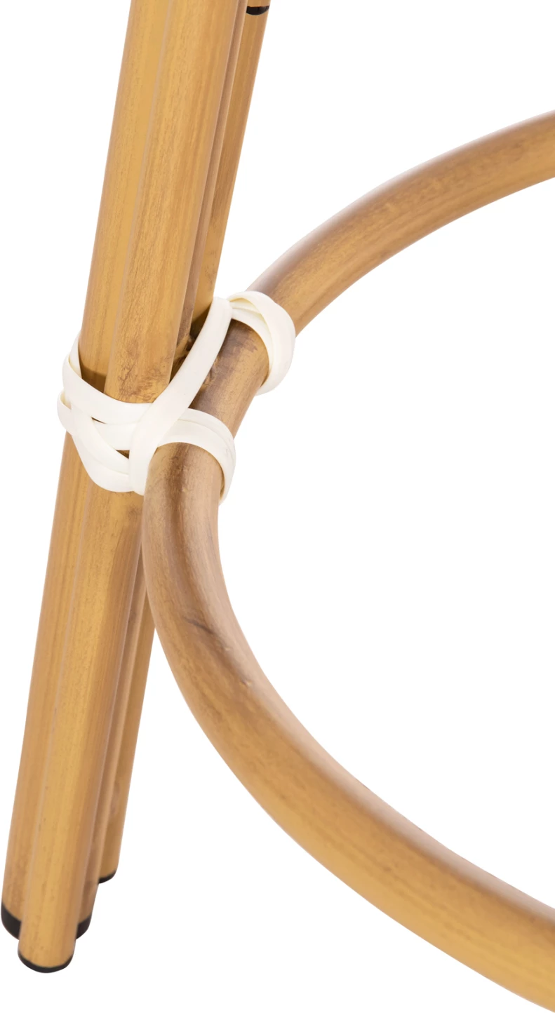 Karrige për bar mesatare alumini CHINO FH6286.04 pamje bambuje, ngjyrë natyrale & tekstilene 43x43x65Hcm