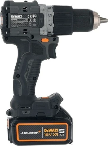 Makine shpuese/vidëzuese DeWalt MCLAREN DCD85MP2T, 18V, 5Ah, me 2 bateri, e verdhë/zezë, me valixhe