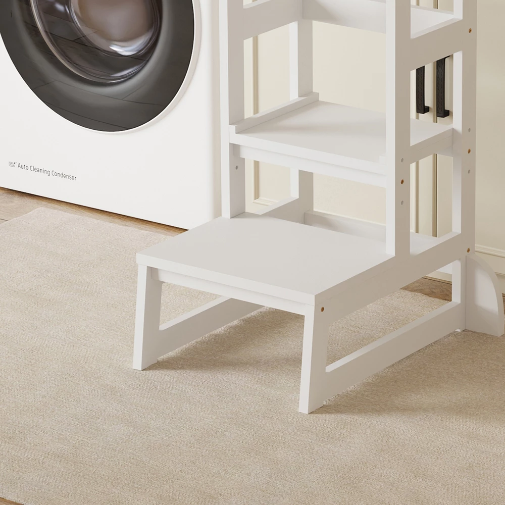 Kullë mësimore për fëmijë Montessori PEPE, dru pishe, e bardhë, FH9291.03, 45.7x51x90cm