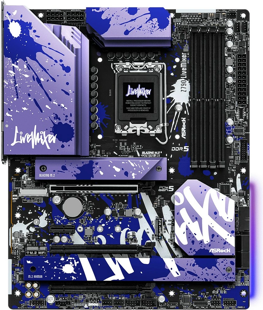 Pllakë amë ASRock Z790 LiveMixer, Intel, LGA 1700, DDR5, 128 GB, Vjollcë