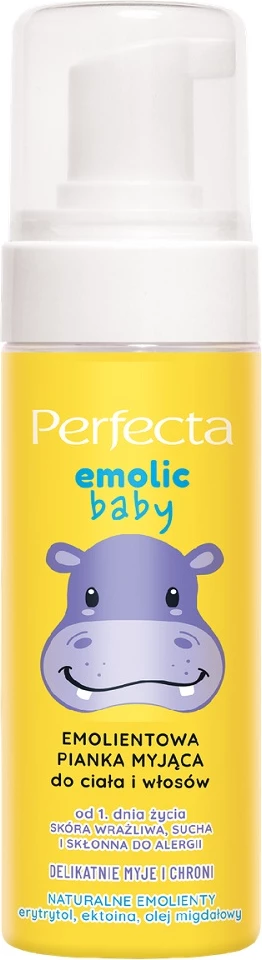 Shkumë larëse për trup dhe flokë për fëmijë Perfecta Emolic Baby, 160ml