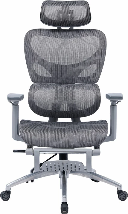 Karrige menaxheri për zyre me mbështetëse këmbësh Thelonius rrjetë gri