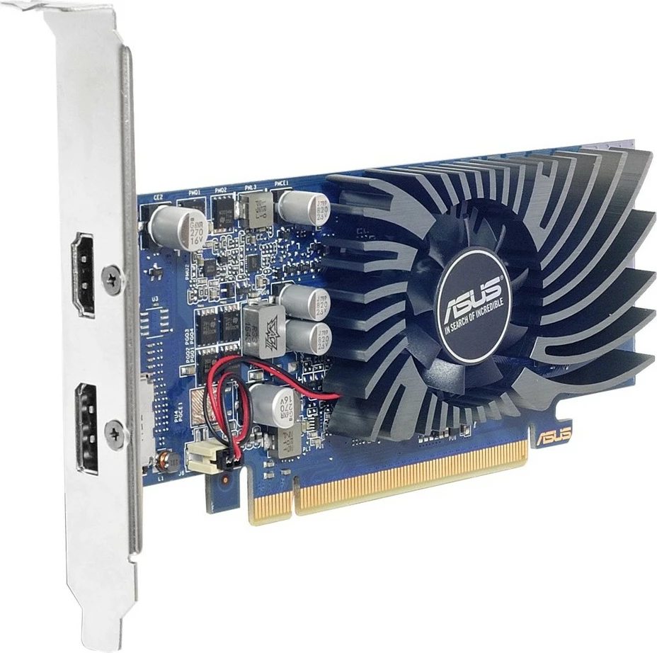Kartelë grafike ASUS GeForce GT1030 2GB GDDR5, 1 fan, PCI Express, e zezë/blu