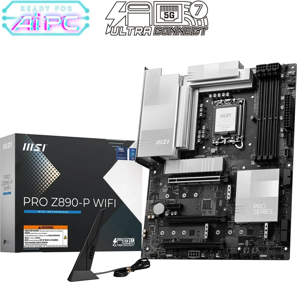 Pllakë amë MSI PRO Z890-P WIFI, Intel Z890, ATX, E zezë