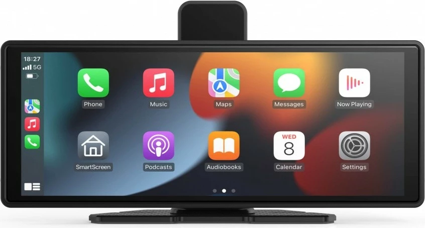 Ekran multimedial për veturë Maxcom MC01 me kamerë të përparme dhe të pasme, 9.3" HD IPS, i zi